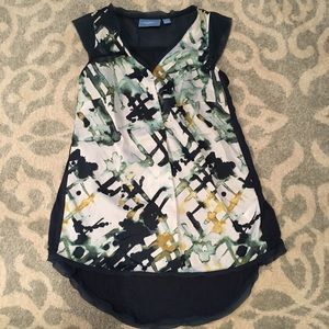 Vera Wang Blue Blouse Dress Shirt XS